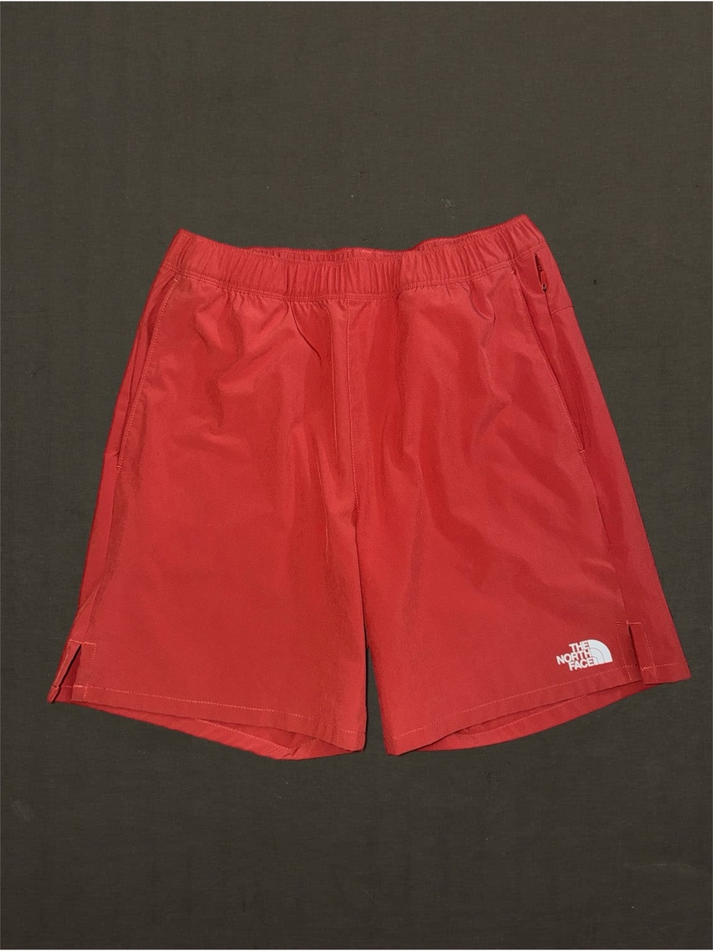 The North Face mens high risk red athletic hiking shorts 7’ inseam